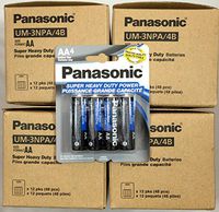 192PC Panasonic AA Batteries Super Heavy Duty Power Carbon Zinc Double A Battery 1.5V