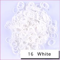 Kirinstores (TM) 600 PCS 24 Clips Bands Refills for Loom Rainbow Bracelet Dress Making (16 White)