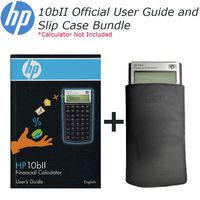 HP 10bII 10bll Financial Calculator Official User Guide and Leather Slip Case Bundle