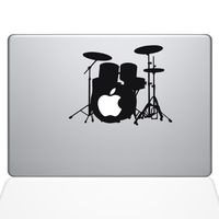 The Decal Guru Star Drummer Decal Vinyl Sticker, 15" MacBook Pro (2015 & Older Models), Black (1607-MAC-15P-BLA)
