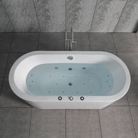 Woodbridge b-0030/bts1606 67" x 32" Water Jetted and Air Bubble Freestanding Bathtub, BTS1606, B-0030 Whirlpool