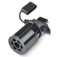 AutoSonic 7 Way Blade to 4 Way Flat Trailer Adapter, Female Trailer Connector Plug, 7 pin to 4 pin Trailer Converter, Flat Connection, Weatherproof