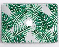 Modo Design Palm Leaves Case With Printed Bottom for MacBook Pro 15 Release 2017 & 2016 A1707 with Touch Bar Macbook Pro 15 Palm Leaves Cover Marble Mac Book Pro 15 inch Laptop Case MA2031