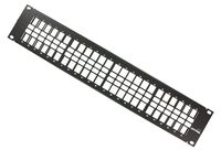 Leviton 49255-H48 QuickPort Flat Panel, 48-Port, 2RU, Cable Management Bar Included