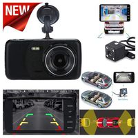 Dual Dash Cam Front Rear 4 inch 1080P HD LCD Dashboard Camera for Cars Recorder,Unine 170° Wide Angle Backup Camera with Lights Night Vision,Car DVR Driving Loop Recording,G Sensor,Parking Monitoring