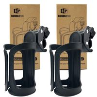 Pack of 2 Stroller Cup Holders, Universal Drinks Holder for Bikes, Trolleys or Walkers (2 Pack)
