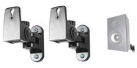Pair Hidden Wall Swivel Brackets For Dayton Audio B452 4.5" Bookshelf Speakers