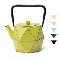 Tea Kettle, TOPTIER Japanese Cast Iron Teapot with Stainless Steel Infuser, Cast Iron Tea Kettle Stovetop Safe, Diamond Design Teapot Coated with Enameled Interior for 40 oz (1200 ml), Avocado