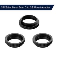 Festnight 3PCS/Lot Metal 5mm C to CS Mount Adapter 25.4mm Thread C/CS Lens Mount Adaptor Aluminum Converter Ring for Security CCTV Camera