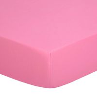 TILLYOU Silky Soft Microfiber Crib Sheet, Breathable Cozy Toddler Sheets for Girls, 28 x 52in Fits Standard Crib & Toddler Mattress, Deep Pink