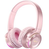 Picun B9 Wireless Bluetooth Headphones with Mic 40H Playtime Wireless Headphones Over Ear Deep Bass Foldable Headset for TV PC Tablet Cellphone - Rose Gold for Women