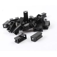 uxcell a14061000ux0342 2 2x5 Pins 2.54mm Pitch Straight Connector Pin IDC Box Headers (Pack of 25)