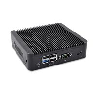 Quad core Mini pc with 4gb ddr3L Ram 32Gb Msata Ssd Intel j1900 fanless Desktop Qotom-Q190n auto Power