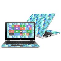Mightyskins Skin Compatible with Hp Pavilion X360 15.6" (2016) Wrap Cover Sticker Skins Blue Kaleidoscope