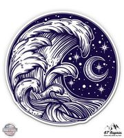 GT Graphics Wave Navy - 12" Vinyl Sticker Waterproof Decal