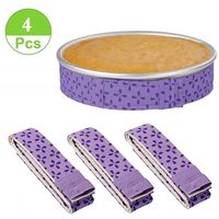 4-Piece Bake Even Strip,Cake Pan Dampen Strips,Super Absorbent Thick Cotton,Cake Strips for Baking,Cake Pan Strips