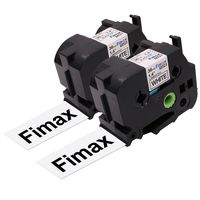 Fimax Compatible Label Tape Replacement for Brother TZe-261 1 1/2 Inch 36mm, for Brother P-Touch PT-3600 PT-530 PT-550 PT-9600 PT-9200PC, 2-Pack, Black on White