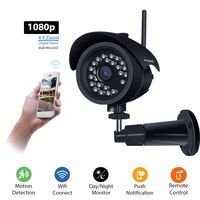 Sumpple Wifi Wireless 1080P 2.0MOutdoor/Indoor Network IP Camera, 8G SD card Night Vision, IP66 Waterproof, Video Record, Snapshot, Email Alarm, Motion Detection, for iPhone, iPad, Android or PC Black