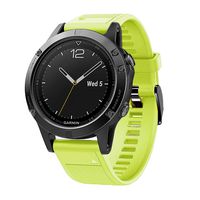 DKEnjoy Silicone Quick Fit Sports Wrist Band Replacement Accessory Watch Straps Bracelet for Garmin Fenix 5 Smartwatch (Amp Yellow)