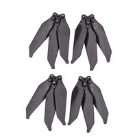 Barlingrock Drone Accessories, Lightweight Low-Noise Durable Advanced Full Carbon Fiber Fan Shape Propellers 2 Pairs 3-Blade for DJI Mavic Pro Drone, DIY Airplane Science&Education Toys