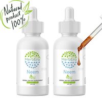 Neem B120 (2pcs) Alcohol-Free Herbal Extract Tincture, Super-Concentrated Organic (Azadirachta Indica) Dried Leaf (2x4 fl oz)