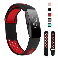 Lintelek Replacement Bands Compatible with Fitbit Inspire HR,Soft Friendly Silicone Wristband,Washable Breathable Straps for Sports Women Men,Small Large