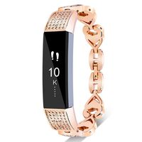 Famobest for Fitbit Alta HR Bands Fitbit Alta Bands for Women Men, Stainless Steel Alta Fit bit Bands Alta Fitbit Bands Fitbit Alta Replacement Bands Wristbands Small Large Honey Rose Gold