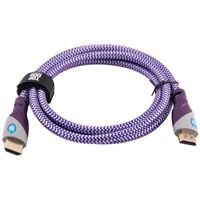 Top Dog Cables - TD-05PW- Gold Premium 5' High Speed HDMI Cable with Ethernet - Purple/White - 3D HD PS3 4 XBOX One 360 DVD TV Blu Ray