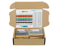 BOJACK 1350 Pcs 50 Values Resistor Kit 0 Ohm-5.6M Ohm with 1% 1/4W Metal Film Resistors Assortment