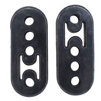 XtremeAmazing Universal Rubber Exhaust Hanger Bushing Muffler Insulators Shock Absorbent Mount Bracket 4 Hole Pack of 2