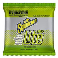 Sqwincher Lite Powder Pack, No Artificial Flavors, Additives or Colors, 3 gal, 60 gal Case Yield, Lemon-Lime 016853-LL (Pack of 20)