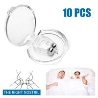 QZY 10 PCS Transparent Stop Snore Nose Clip - Snoring Plugs,Portable Silicone Sleep Aid Device,Mini Nasal Dilator Suitable for Male and Female Elderly Adult