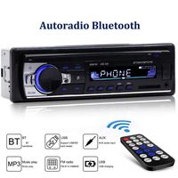 Bluetooth Car Stereo Multimedia Car Audio FM Radio Receiver Single Din LCD Hands-Free Calling Built-in Microphone