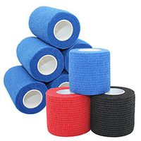 COMOmed Self Adhesive Cohesive Bandage Latex FDA Approved 2"and 3" First Aid Bandages Stretch Sport Wrap Athletic Tape for Wrist Ankle Sprain and Swelling (Pack of 9),Multi05