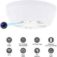 Hidden Smoke Detector Camera WiFi - Nanny Cams Wireless with Cell Phone App - 180 Days Battery Powered, Night Vision, Motion Detection, Wide Angle Bottom View Lens - Instant Alert for Indoor Security