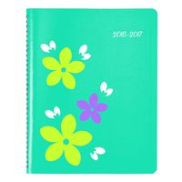 Blueline Silkscreened Academic Weekly/Monthly Planner, August 2016 to July 2017, Aqua (CA955.01-17)