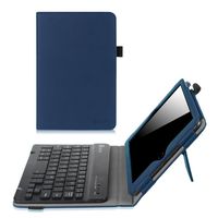 Fintie iPad Mini 1/2/3 Keyboard Case - Premium PU Leather Folio Stand Cover with Removable Wireless Bluetooth Keyboard for Apple iPad Mini 1 / iPad Mini 2 / iPad Mini 3, Navy