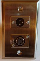 Philmore Stainless Steel Wall Plate with (1) XLR 3-Pin Male & Female Microphone Connector; 75-721