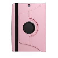Samsung Galaxy Tab S2 8.0 Case,elecfan PU Leather 360 Swivel Back Cover with Stand Folio Case,Slim Lightweight Protective Shell Perfect Fit for Galaxy Tab S2 8.0 inch SM-T710 / T713 / T715,Pink
