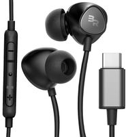 Thore Type C Headphones - in Ear Wired USB C Earphones with Microphone & Volume Control for Note 10/10 Plus/Google Pixel 2/3/4/XL and More (Black V100)