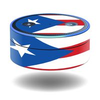 MightySkins Skin Compatible with Amazon Echo Dot (1st Generation) wrap Cover Sticker Skins Puerto Rican Flag