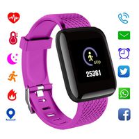 MROSW Sport Smart Watch Men Color Screen D13 Fitness Bracelet IP67 Waterproof Blood Pressure Activity Tracker for Android iOS,Purple
