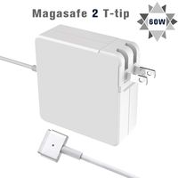 Mac Book Pro Charger (T-Tip) Power Adapter, Replacement for Apple MacBook Pro with 13-inch, Suitable for MacBook Air, Magsafe 2 with Retina Display-After Late 2012 (60W)