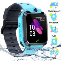 SZBXD Kids Waterproof Smart Watch Phone, LBS/GPS Tracker Touchscreen Smartwatch Games SOS Alarm Clock Camera Smart Watch Christmas Birthday Gifts for School Boy Girls (Blue)