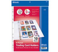 BAZIC Top Loading 9-Pockets Sports Card Holder (10/Pack) (Case of 24)