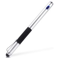 Henpone Rechargeable Active Capacitive Stylus Digital Pen, High Sensitivity & Precision Fine Point Tip Compatible for iPad/iPhone/Tablet Touch Screen Devices - Silver