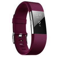 JUNYI Fitbit Charge 2 Bands,Classic Sports Watch Adjustable Replacement Comfortable Bands for Fitbit Charge 2 Fitness Smart Wristbands Strap (Fuchsia Large)
