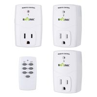 BN-LINK Mini Wireless Remote Control Outlet Switch Power Plug In for Household Appliances, Wireless Remote Light Switch, LED Light Bulbs, White (1 Remote + 3 Outlet) 1200W/10A