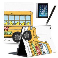 LJX iPad Mini 4 Case Cartoon Snoopy Cover PU Leather Stand Protection Smart Auto Sleep/Wake Shell for iPad Mini 4 A1538 A1550#R