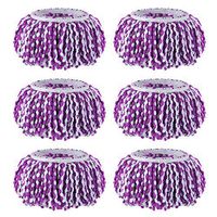 6 Pack Spin Mop Replacement Head,Microfiber Spin Mop Refills,Easy Cleaning Mop Head Replacement,Round Shape Standard Size,Purple Color